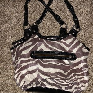 Kathy Van Zeeland Zebra pattern bag
